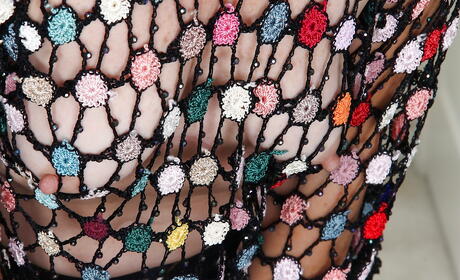 Hot mature Sophie reveals tiny tits and jerks off 